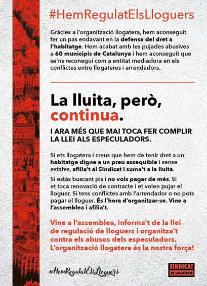 LA REGULACIÓ DELS LLOGUERS, PUNT PER PUNT AAVV COLLBLANC LA-TORRASSA LA REGULACIÓ DELS LLOGUERS, PUNT PER PUNT AAVV COLLBLANC LA-TORRASSA